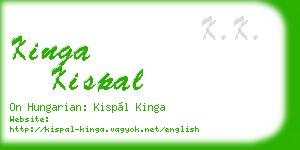 kinga kispal business card
